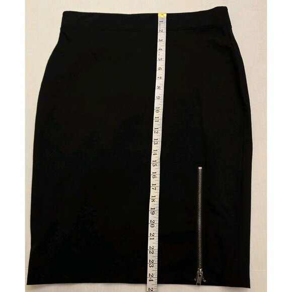 Ruff Hewn Grey Medium Skirt Zipper Black Womens Business Office Midi Coquette - Picture 4 of 8